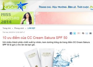 ngoisao.net dua tin ve sakura cc cream